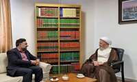The meeting of the vice president for science and technology with Ayatollah Al-Ozma Sobhani